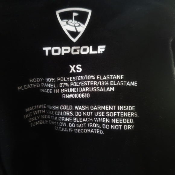 Topgolf Semi Pleated Black Mini Skirt/Skort - Picture 3 of 4